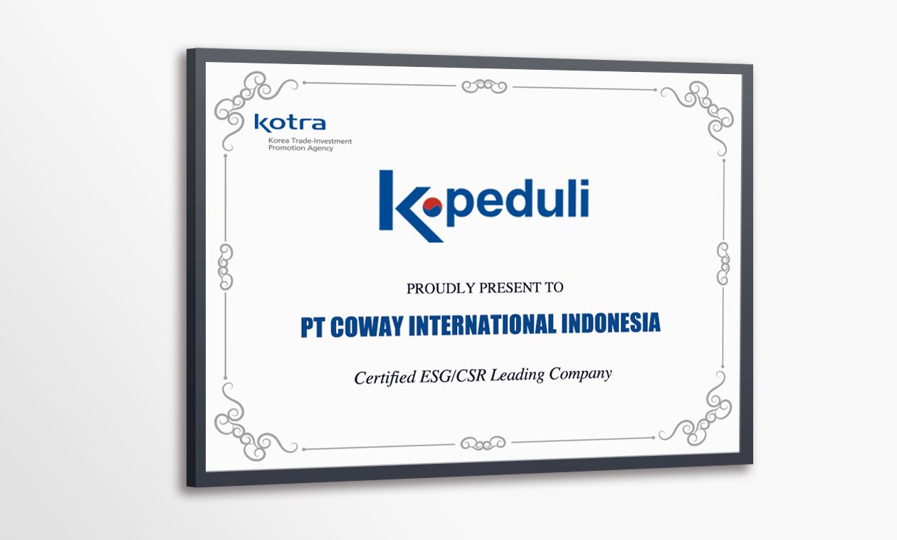 Coway Mendapatkan Plakat dari KOTRA